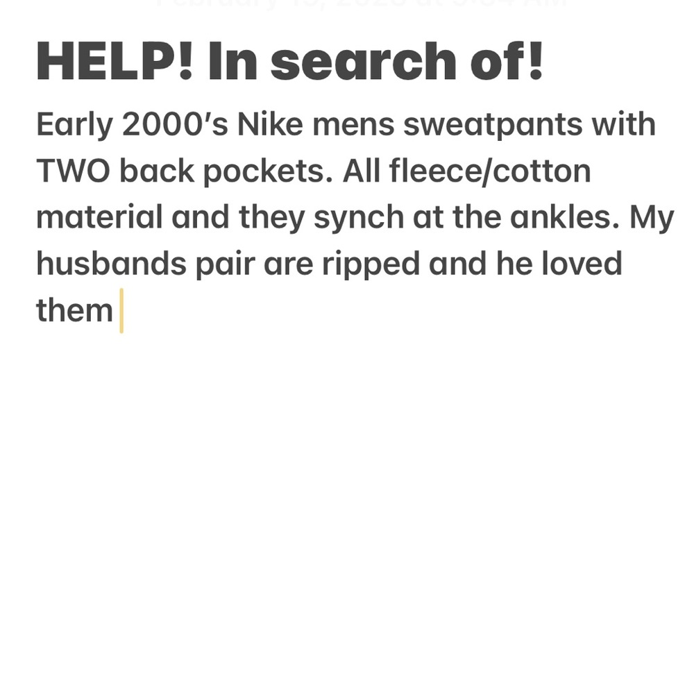 In search of help!